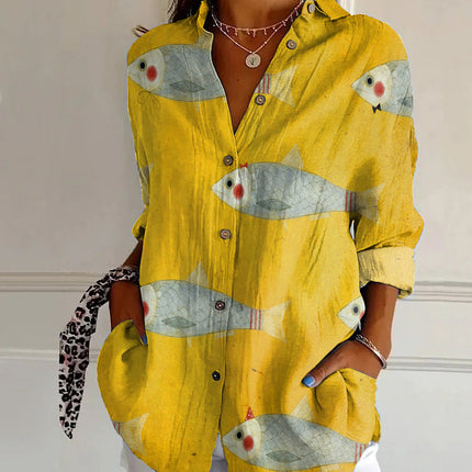 Long-sleeve Printed 3D Top