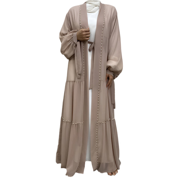 Elegant Lacing Chiffon Abaya