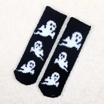 Halloween Lint-free Coral Fleece Luminous Dispensing Socks