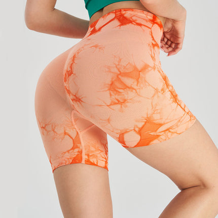 Tie-dye Quick-drying High-waisted Hip-lifting Short
