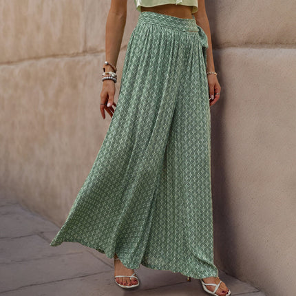 Lace Flared Wide Leg Pants