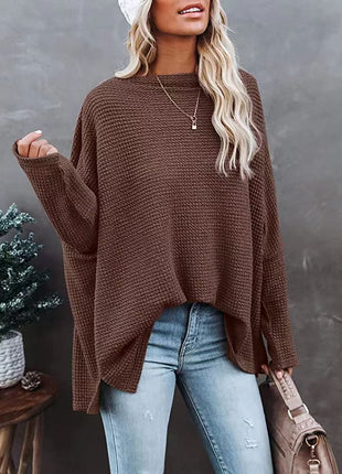 Casual Off-the-shoulder Batwing Long Sleeve Pullover Sweater