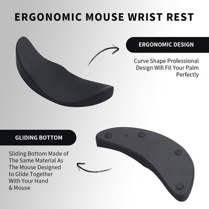 Ergonomic Mouse Wrist Rest Silicone Gel Non-Slip Streamline Support