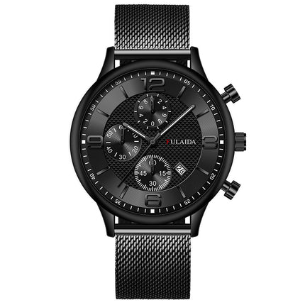 Mesh Strap Calendar Quartz Watch