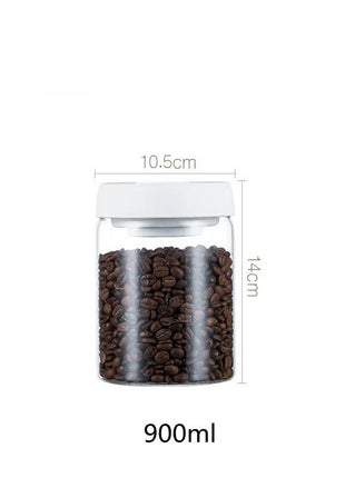 Vacuum Airtight Sealed Glass Jar for Coffee Beans Canister Kitchen Food Grains Candy Keep Fresh and Good