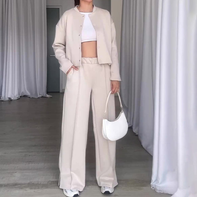 Niche Fashion Button Loose Outfit 2 Piece Set