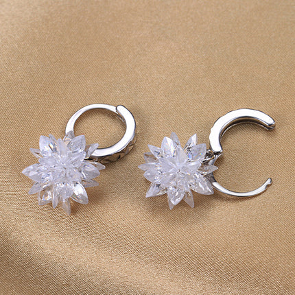 Beauty white crystal 925 Silver Earrings