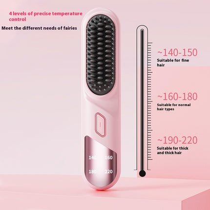 Cordless Wet & Dry Hair Straightener Brush