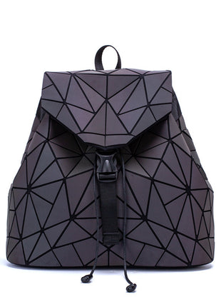Colorful Geometric Rhombus Backpack | Korean Fashion Luminous Travel Bag