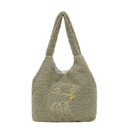 Lamb Winter Double Side Shoulder Bags