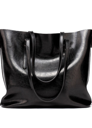 Oily Skin Leather shoulder Handbags