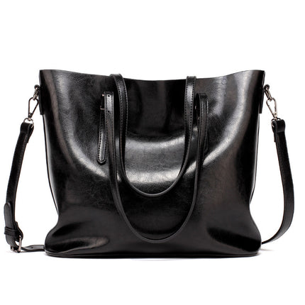 Oily Skin Leather shoulder Handbags