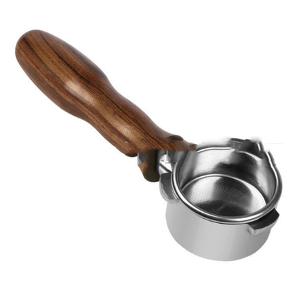 54mm Handle Walnut Coffee Handle Bottomless Stainless Steel