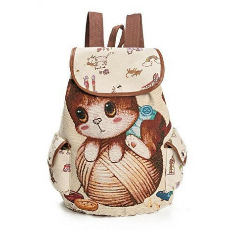かわいい猫巾着バックパック