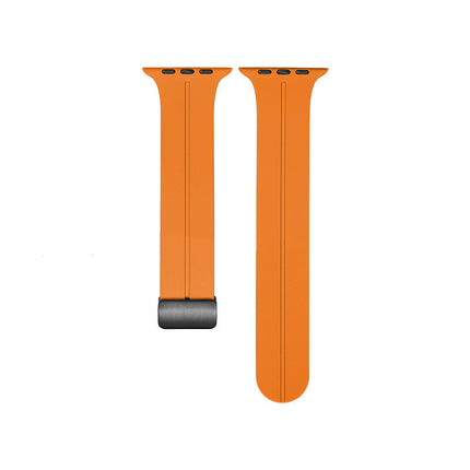 Magnetic Suction Folding Buckle Silicone Applicable to Apple Watch