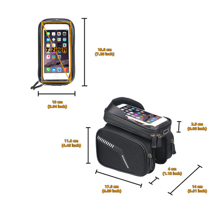 Bicycle Front Beam Phone & Storage Bag – Bicycle Handlebar Saddle Pouch