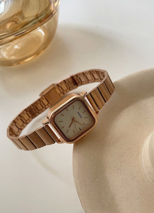 Silver Bamboo Strap Watch