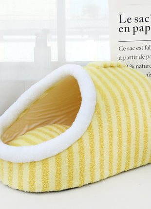 Thickened Three-dimensional Pet Nest Macaron Double-piece Warm to Bore Kennel