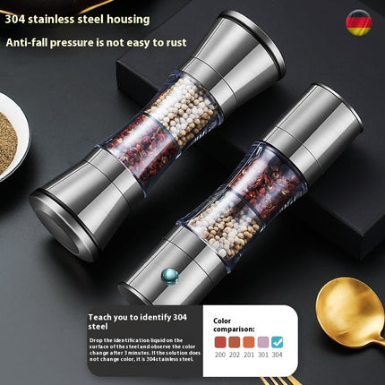 304 Double-headed Stainless Steel Adjustable grinding coarseness
