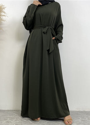 Lace Up Pocket Abaya