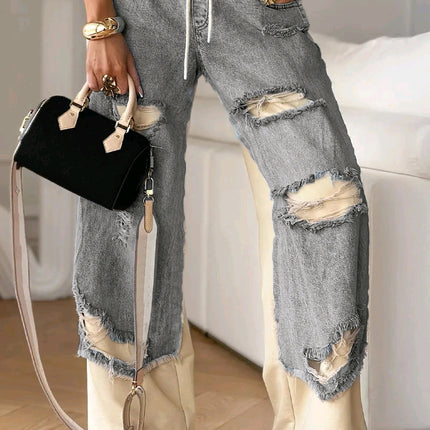 Fashion Ins Street Stitching Pants