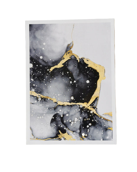 Mármol Negro y Oro - 60x80 cm