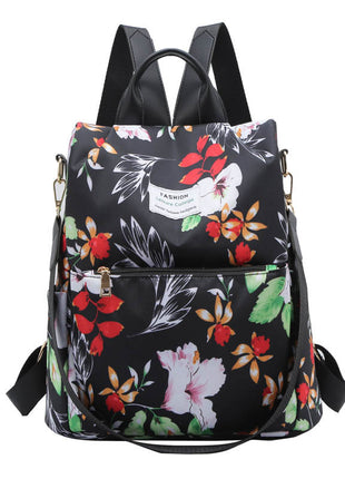 Floral Urban Casual Backpack | Waterproof Women's Everyday Travel Bag