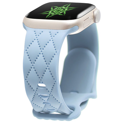 For Watch S9 Texture Silicone Butterfly Buckle Strap Compatible with Apple