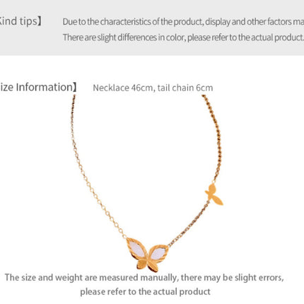 Fashion Butterfly Pendant Stainless Steel Necklace
