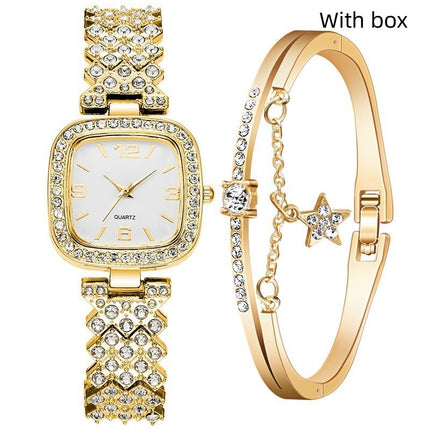 Diamond Watch Bracelet Two-piece Set