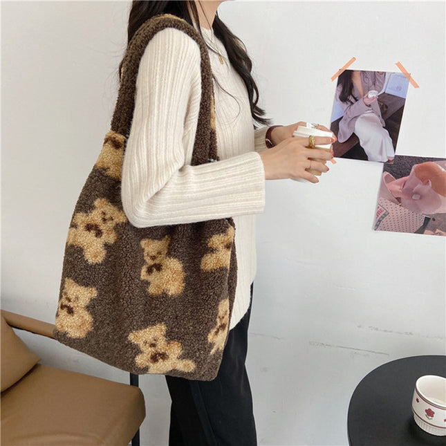Cute Bear Double Side Handbags