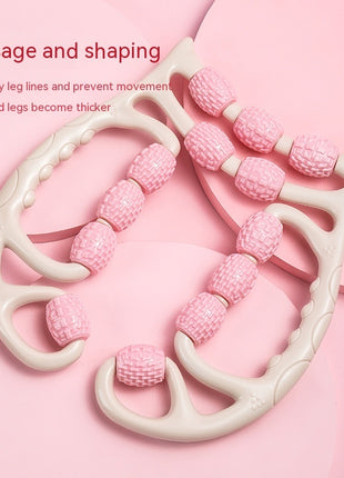 Plastic Roller Massager Relax Leg Ten Three Wheels Ring Foam