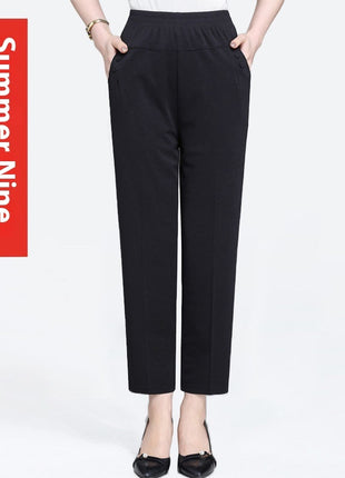 Thin Ice Silk Straight Leg Cropped Pants