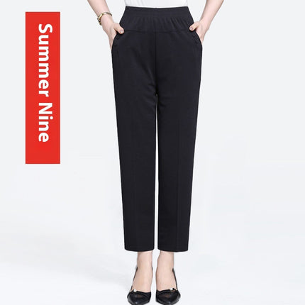Thin Ice Silk Straight Leg Cropped Pants