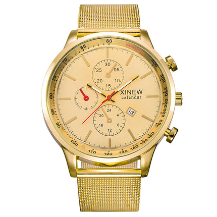 Fashion Stainless Steel Date Quartz Watch