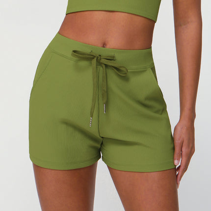 Drawstring Quick-drying Yoga Shorts