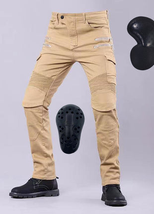 Motorcycle Riding Jeans + Pair of Protective Gear