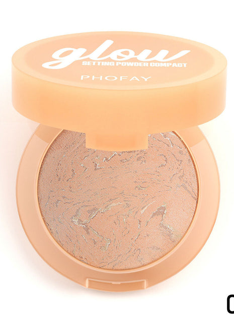PHOFAY Polvo Compacto Fijador para Hornear | Acabado Mate y Polvo Fijador de Maquillaje de Larga Duración