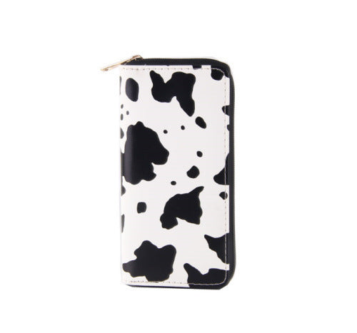 Cow Pattern Long PU Wallet