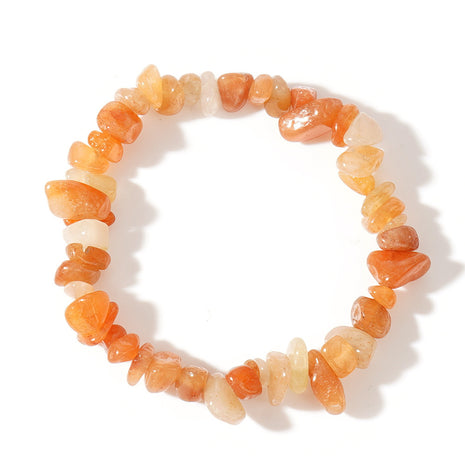 Pulsera de minerales de cristal de piedra en bruto