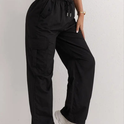 High Waist Drooping Quick-drying Leisure Wide Leg Track Pants