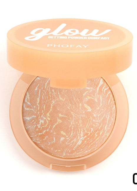 PHOFAY Polvo Compacto Fijador para Hornear | Acabado Mate y Polvo Fijador de Maquillaje de Larga Duración