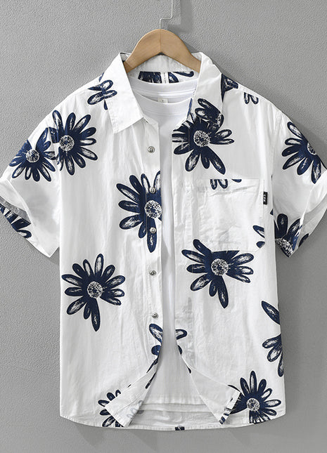 Camisa de manga corta de algodón japonés a la moda