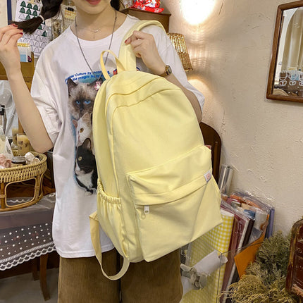 Cute Candy-colored High School Simple Large-capacity Backpack