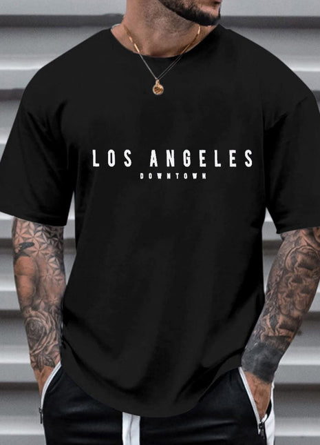 Camiseta de manga corta con cuello redondo, holgada y cómoda