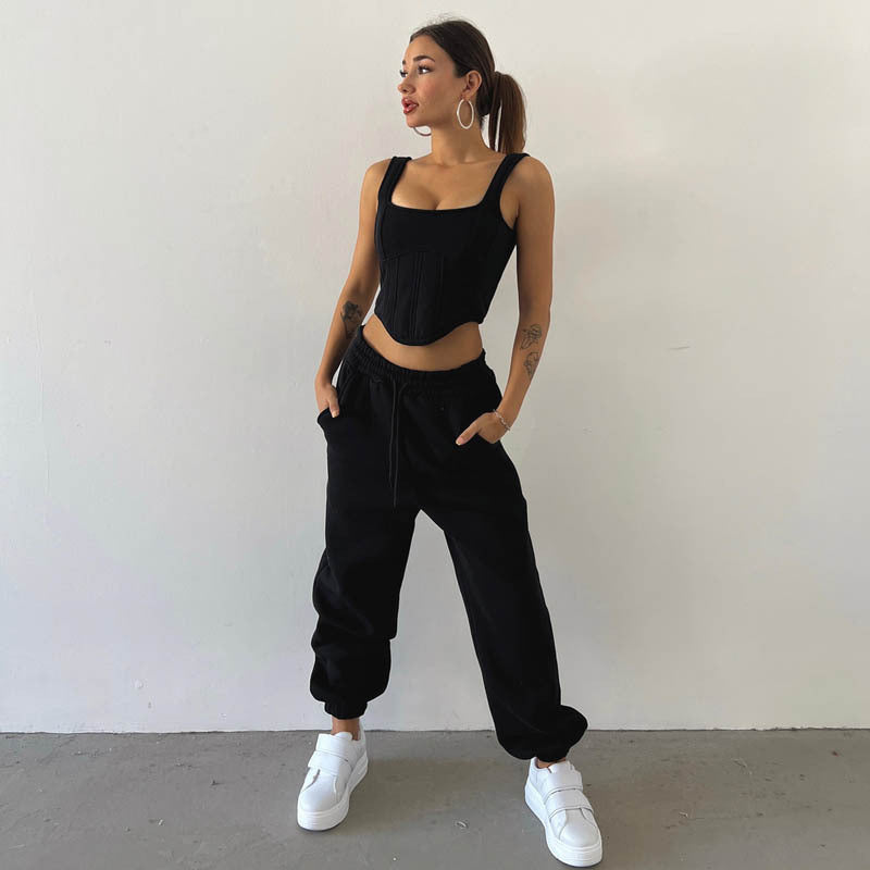 Hooded Sweater & Pants 3-Piece Set