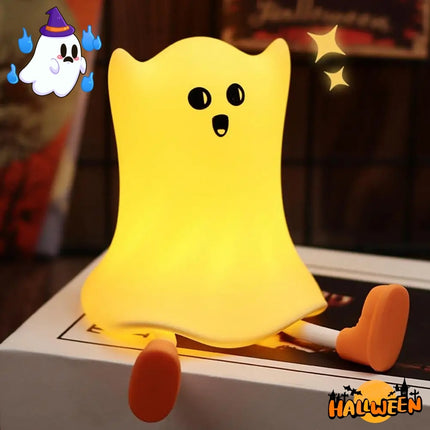 Halloween Silicone Ghost Shaped Lamp Touch Control