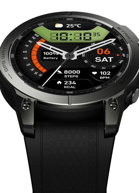 ساعة Zeblaze Stratos 3 Pro الذكية – ساعة رياضية بشاشة AMOLED ونظام GPS وحماية IP68
