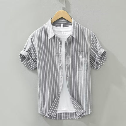Summer Japanese Tie-dye Printed Short-sleeved Shirt