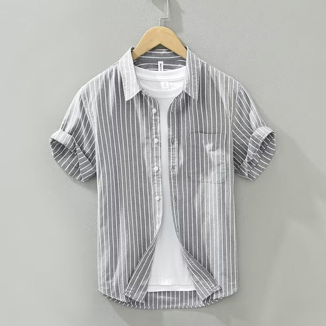 Summer Japanese Tie-dye Printed Short-sleeved Shirt